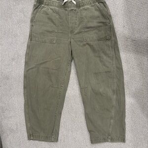 GAP Olive Pull-On Barrel Pants